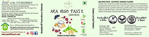 Alla's Posh Flavors Alla's Posh Flavors Dark Soy Aka Miso Paste | Authentic Japanese | Formulated & Made under Japanese Guidance | Contains Live Koji Probiotics | No Preservatives | 100% Natural (Aka Miso, 200 Grams)