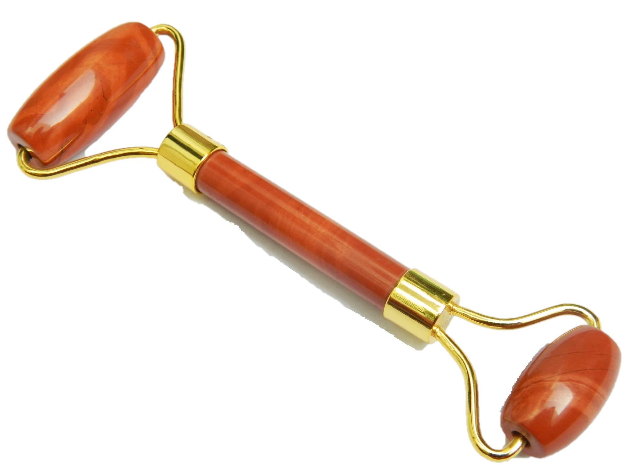 Generic Natural Red jasper Face roller massager