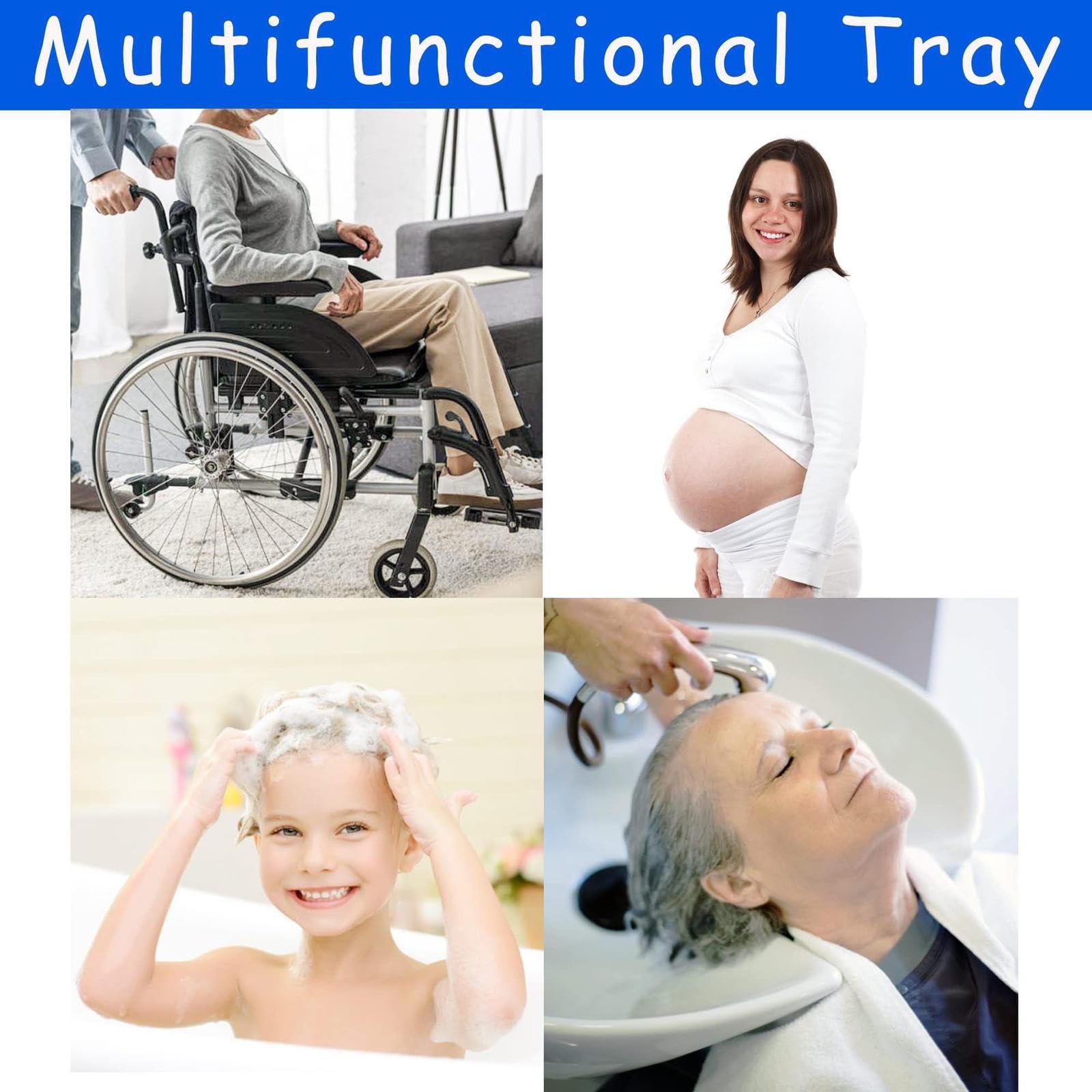 MERISHOPP MERISHOPP|Inflatable Shampoo Basin Shampoo Tray Inflatable Hair Washing Basin for Home|Health & Beauty | Salon & Spa Equipment | Backwash Units & Shampoo Bowls|1 Inflatable Shampoo Basin