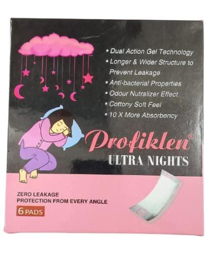 Profiklen Profiklen Ultra Night Sanitary Pads XXX-Large Pack of 6 Napkins