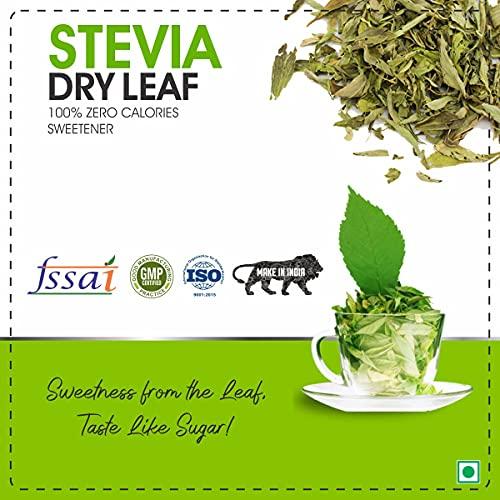 ZINDAGI Zindagi Stevia Dry Leaves 35gm & Stevia White Powder 50gm - Natural Stevia Sugar Subsitute - Sugarfree (Stevia Combo Pack)