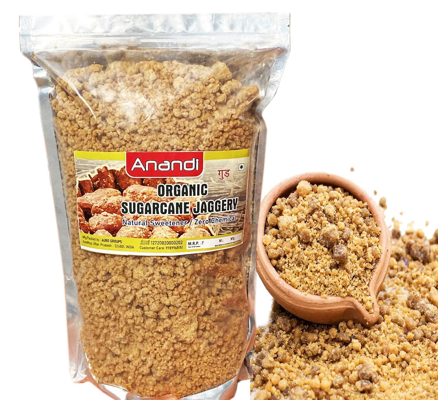 ZEGEL Uttar Pradesh ka Desi Gur Gudd 500gms ,Hand made Jaggery Semi Powder , Pure Natural, No Preservatives Added Jaggery Cube, Gud Jagri, Organic Granules in Zipper Pouch for extra freshness Bellam Nattu Sakkarai
