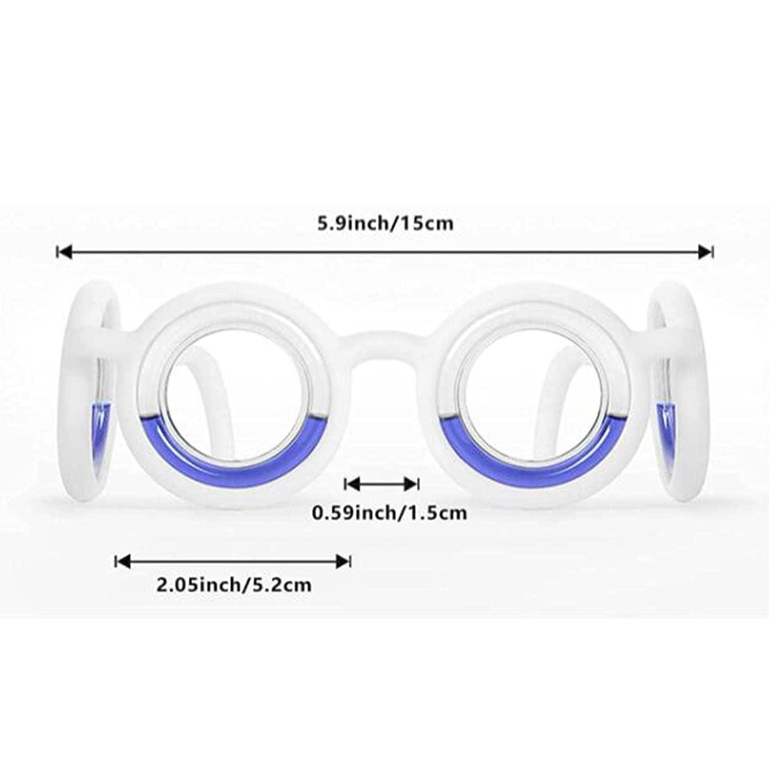 NIVAKINI NIVAKINI Anti-Motion Car Sickness Control for Kids Glasses Vomiting Glasses Relieve Airsickness Seasickness Goggles Light Portable Travel Vomiting Glasses Nausea Vertigo Relief Migraine glasses Suitable For Adults & Children Blue Gaming Glasses No Le