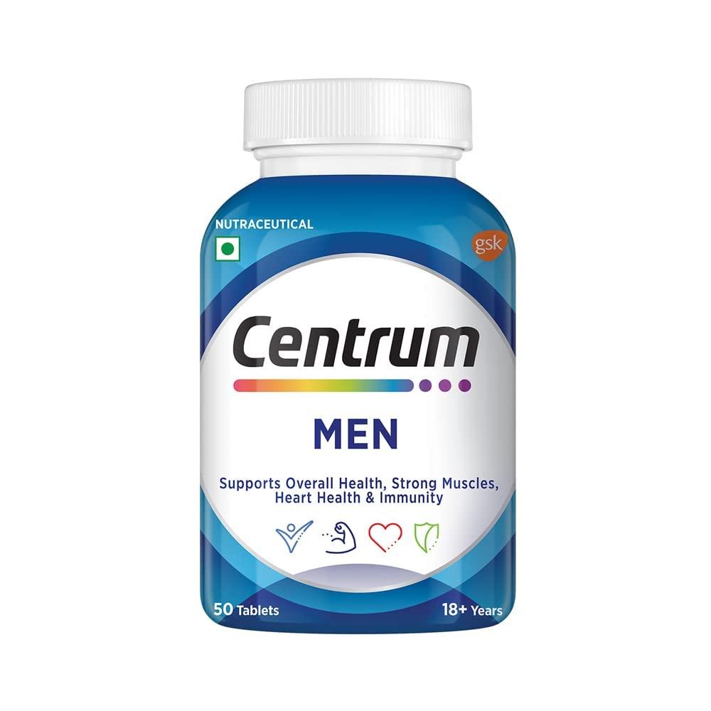 Centrum Centrum Kids Immune Fuel - 30 Gummies | Betaglucan (100% Veg) & Men, Multivitamin with Grape seed extract (Veg) 50s