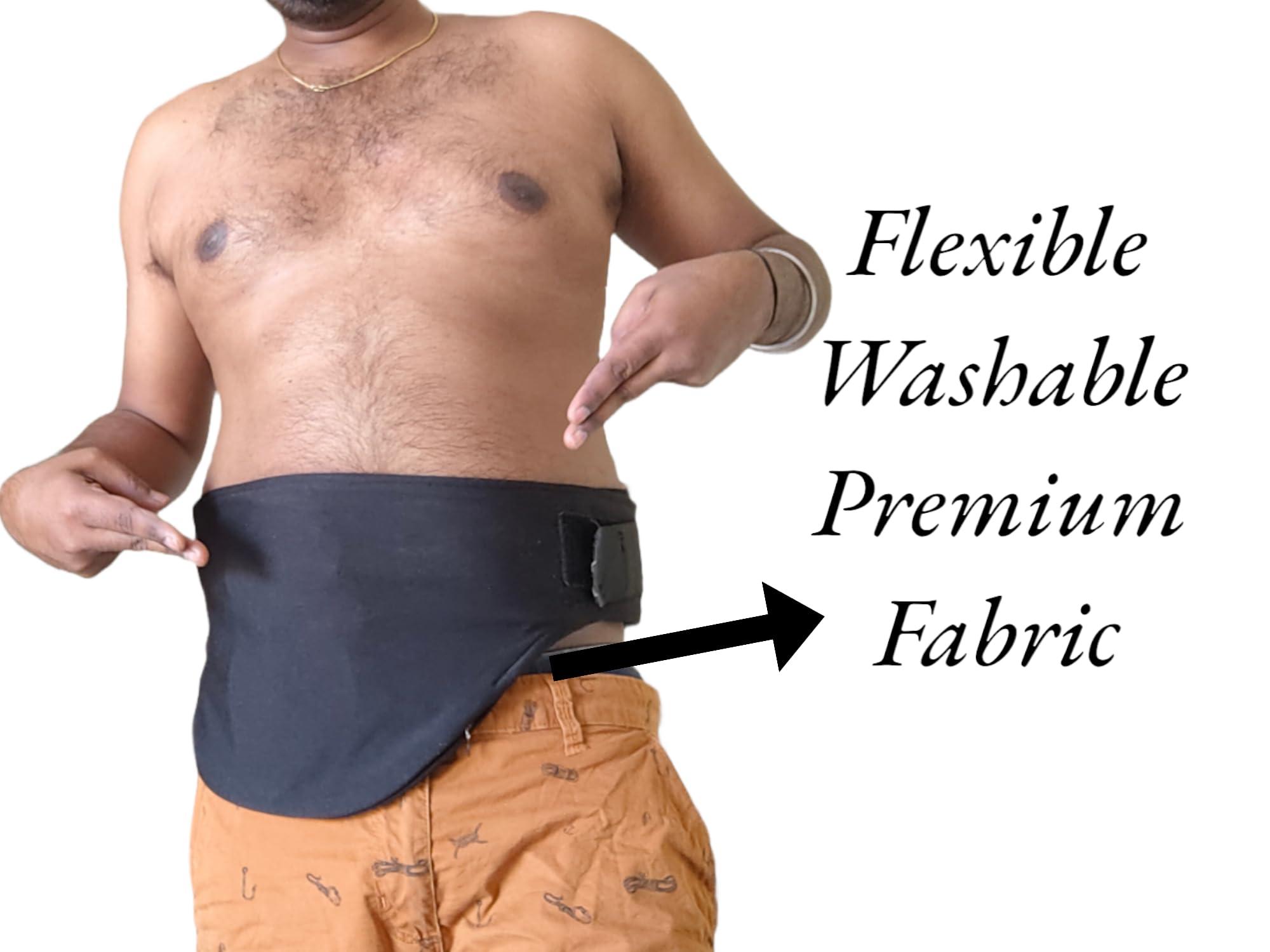 Vived Enterprise Ostomy belt for Urostomy and Ilestomy patients for Right side stoma Premium Vertical stoma belt for daily use .Specially for RIGHT SIDE STOMA SIZE : 28 Inch - 36 Inch