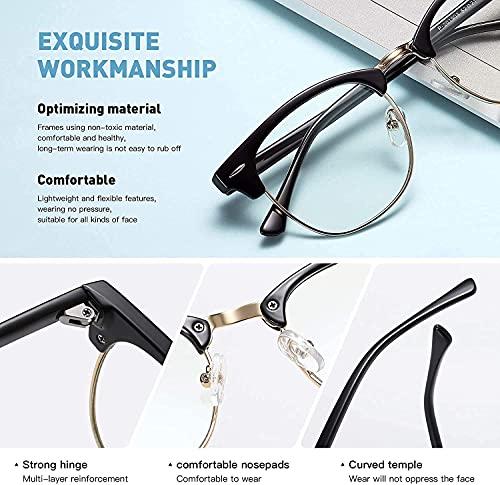 CREEK CREEK Blue Light Blocking Blue Cut Anti Glare Round Glasses Men and Women for Eye Protection from UV by Computer/Tablet/Laptop/Mobile
