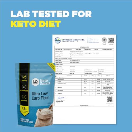 Lo! Low Carb Delights Lo! Low Carb Delights - Ultra Low Carb Keto Atta (5 Kg) | Dietitian Recommended Keto Flour | Lab Tested Keto Food Products for Keto Diet