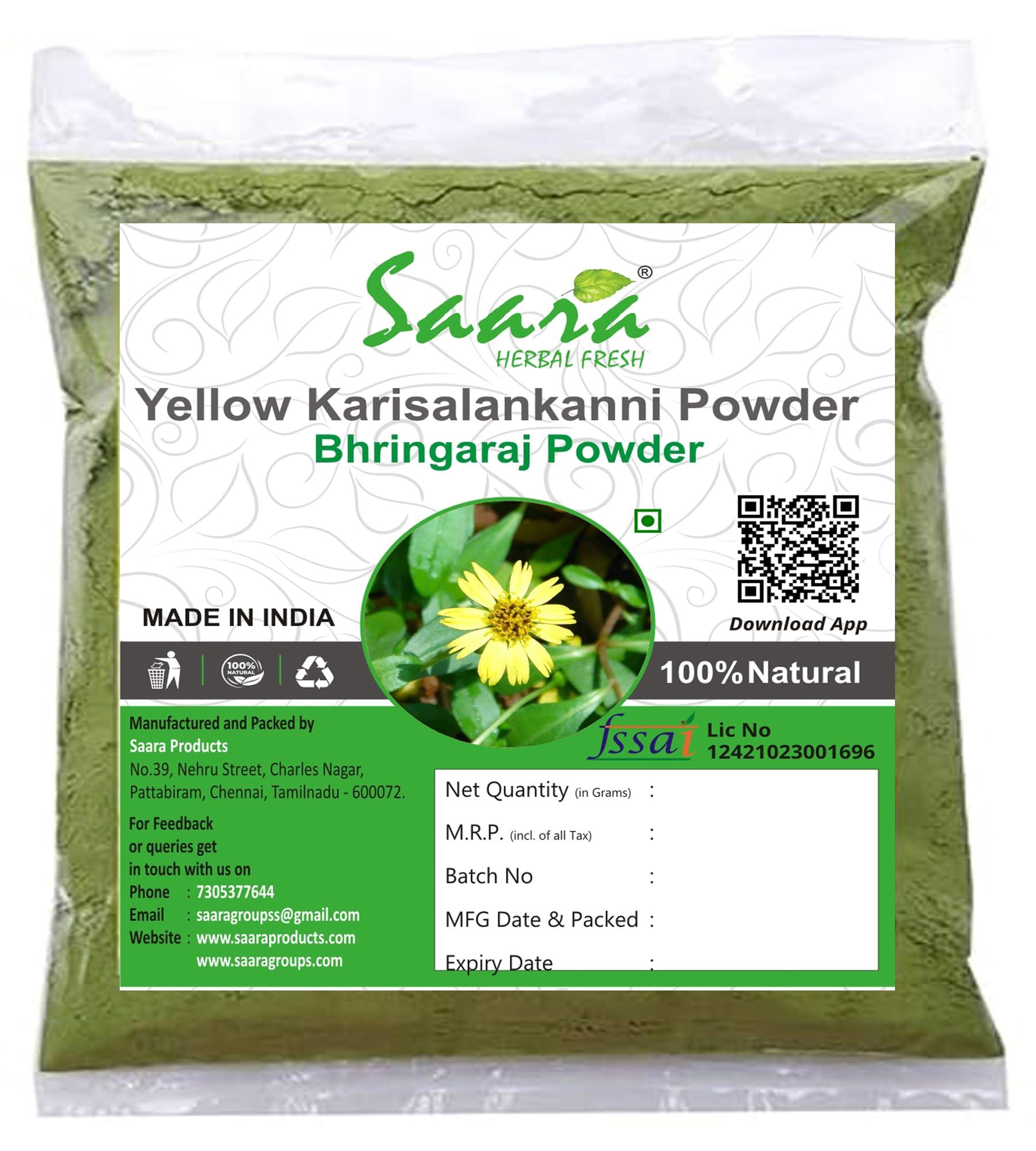 SAARA SAARA Karisalankanni Powder, 101G | Bhringraj Powder | Kayonni | Eclipta Alba | False Daisy Leaves Powder, Used To Treat Liver Disorder, (Pack Of 1 X 101G), Vegetable Masala