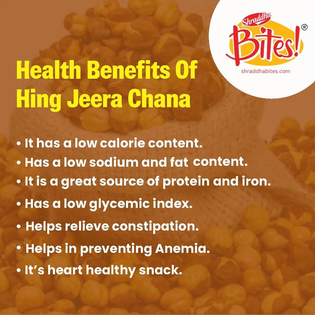 SHRADDHA BITES Shraddha Bites Annagiri Hing-Jeera Chaan | Roasted Chana |Roasted Namkeen Snacks | Vegan, Gluten-Free, Crunchy, Protein Snacks | bhuna chana | flavoured chana 1Kg (200g x Pack Of 5)