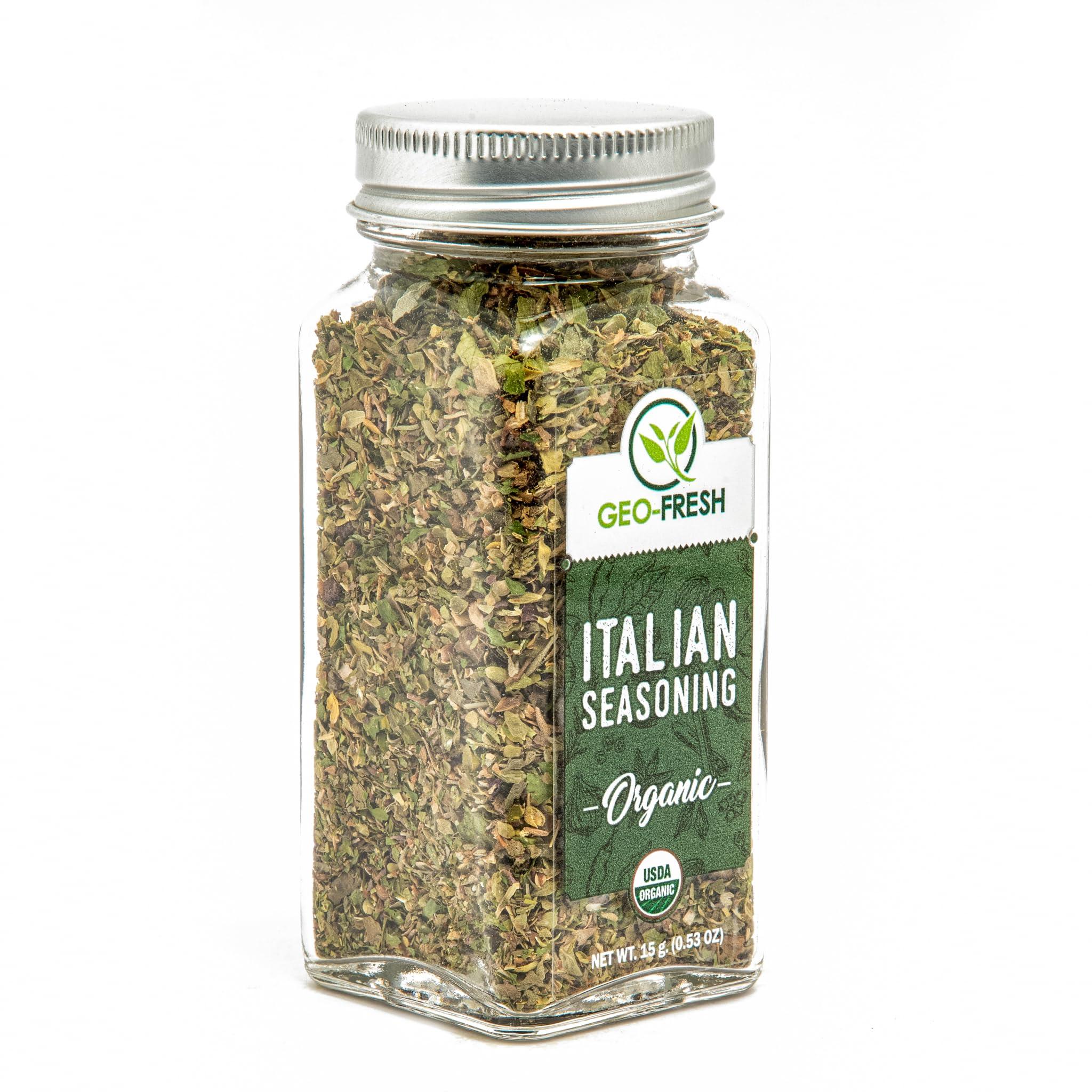 Geo-Fresh Geo-Fresh organic Italian Seasoning 15g (Italian Herbs) (Pack of 2) - Certified Organic, Classic blend of Organic Thyme, Parsley, Oregano, Basil. Best for Pizza, Pasta, and all Italian dishes