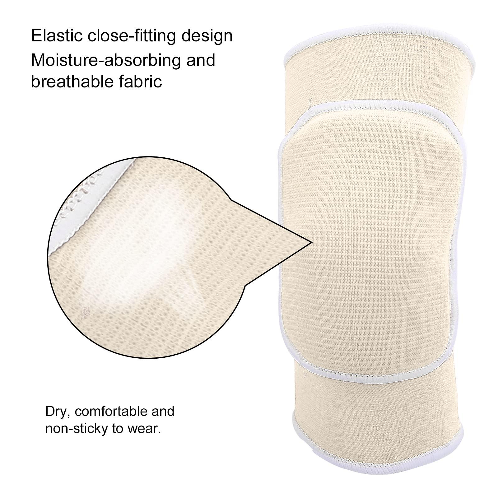 Shanrya Knee Brace, Kneeling Cushion Design Knee Sleeve Skin Friendly for Running(white)