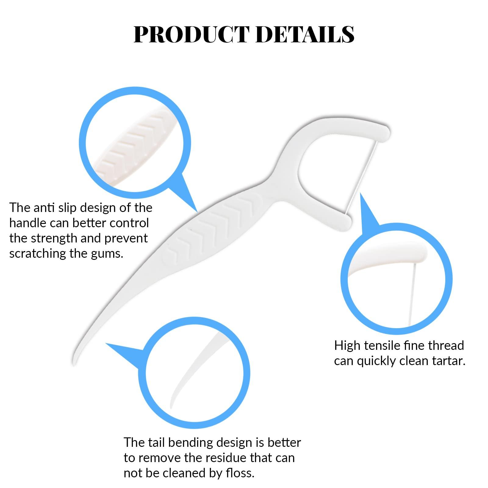 Setaria Viridis Dental Floss Picks- Individual Package Portable Floss 120pcs Flossers with Travel Case Superfine Floss Picks Dental Picks for Teeth Cleaning