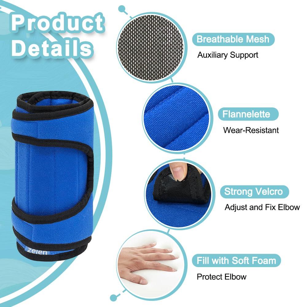 Zelen Elbow Brace for Kids Elbow Splint Immobilizer Support Pediatric Arm Fracture Cubital Tunnel Braces Childrens Ulnar Nerve Stabilizer Youth Child Small Pm Night Time Sleeping Straight Restraints(S)