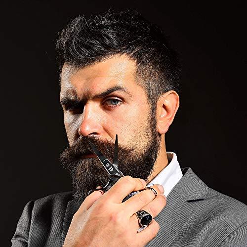 Striking Viking Beard & Mustache Scissors from Striking Viking - Steel Scissors for Beards and Mustaches. Includes Synthetic Leather Case for Travel and Storage