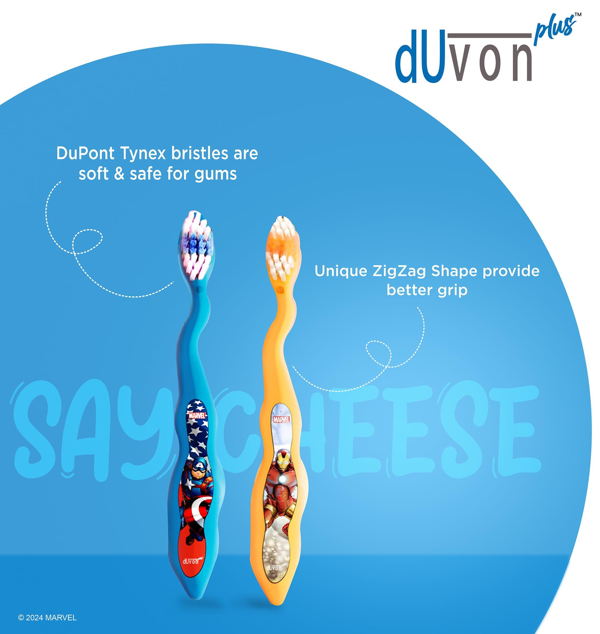 DUVON Duvon Plus Marvel Avenger Series toothbrush - Captain America and Iron Man (Pair of 2)