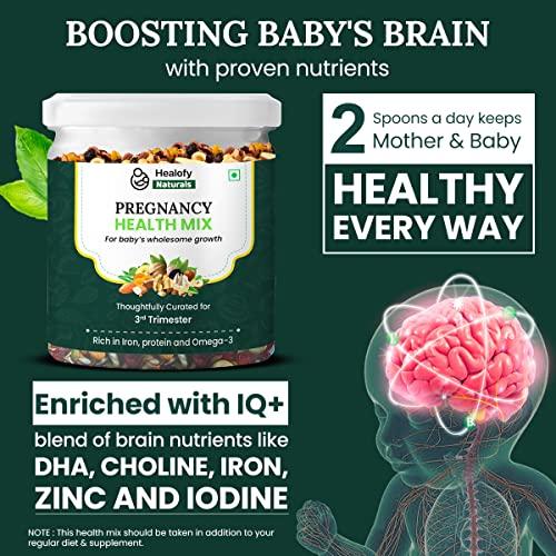 Healofy Naturals Healofy Naturals Healthy Pregnancy Mom's Trail Mix Dry Fruits Nuts Seeds Mix, Pack of 2 (200GM each) | Immunity Booster | Healthy Snacks (3rd Trimester)