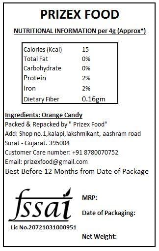 Prizex Prizex Orange Candy/Khatti Mithi Goli (Narangi Flavour) (500)