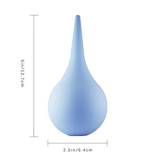JIESI (90ml) Rubber Suction Ear Syringe, Hand Bulb Syringe Ear Washing Squeeze Bulb-Blue