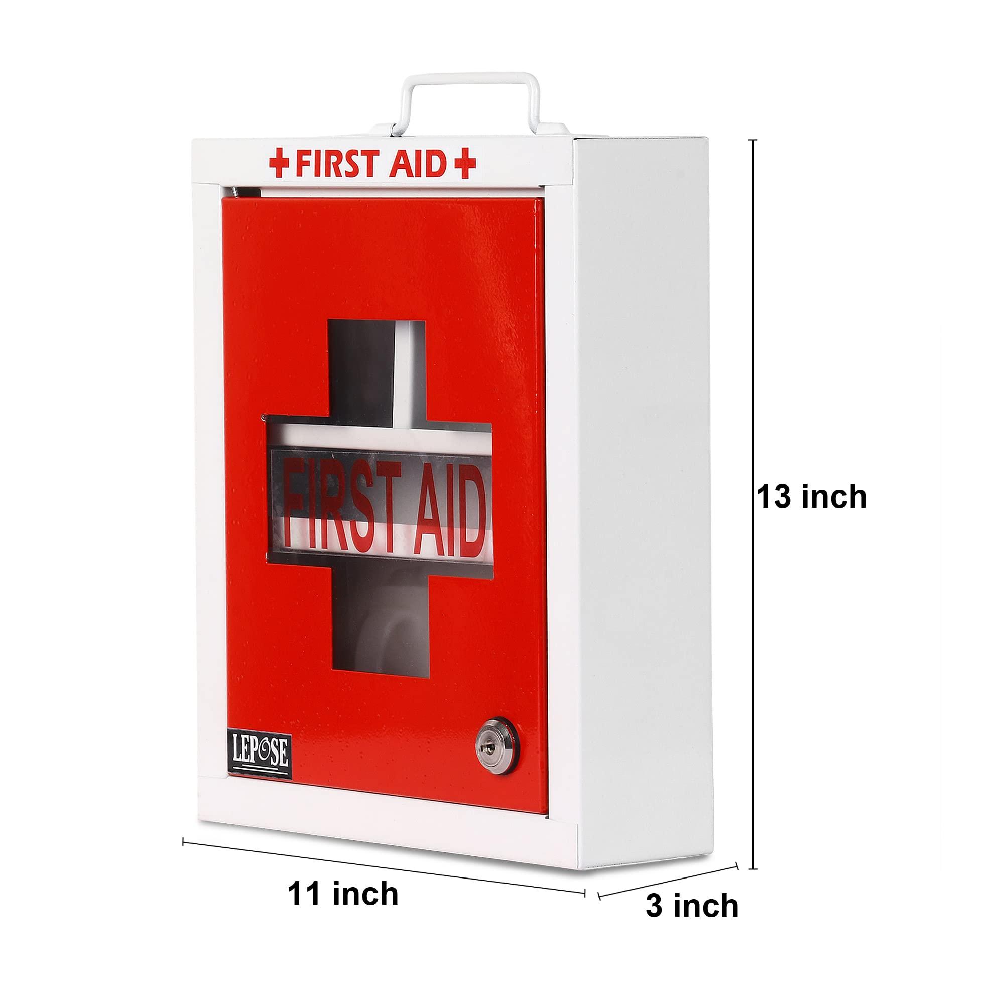 LEPOSE Lepose Wall mountable Metal First Aid Box/Emergency Medical kit/First Aid Box For School, office/Home,Multi Partation