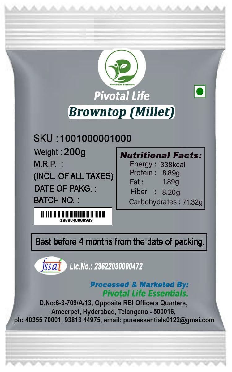 Pivotal Life Essentials Pivotal Life Millets 1kg Combo (Pack of 5) Foxtail(Korralu) 200g, Barnyard (Udhalu) 200g, Little (Samalu) 200g, Browntop (Andu Korralu) 200g, Kodo (Arikelu) Millet 200g(Pack Of 5)
