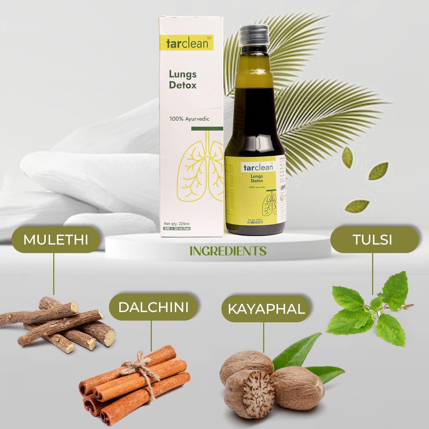 Le-vanza Food & Herbals Le-vanza Food And Herbals Lungs Detox For Smokers Lungs Detox Supplement Lung Cleaner For Smokers Ayurvedic Syrup For Tar & Pollution Toxins lungs detox 225ml (Pack Of 1)