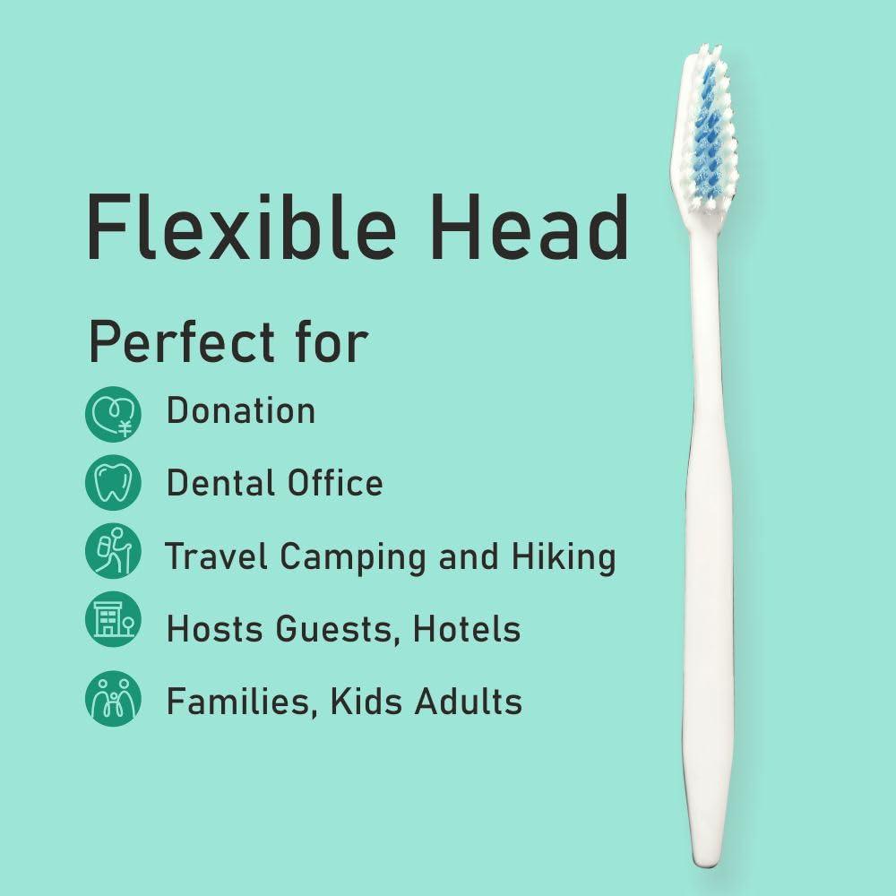 Old Tree Old Tree Bulk Hotel Toothbrush Set (500 Pcs, White) Perfect for Hotel Accessories | Hotel Amenities | Guest House Kit | Toiletries Kit | Clubs | Hotel |Travel Use | White Toothbrushes (Without Cover)