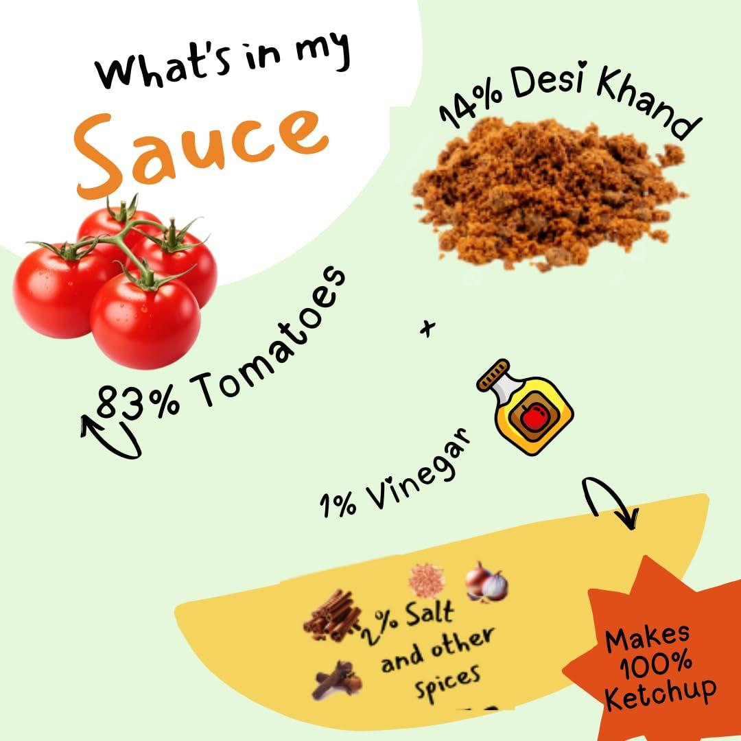 The True Tomato The True Tomato Ketchup 220 Gram | Homemade And Made To Order | 100% Natural | 80% Fresh Tomatoes |No Chemicals,No Added Colors,No Cornstarch, No Oils, No Preservatives,No Thickeners