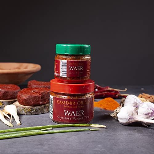KASHMIR ORIGIN KASHMIR ORIGIN Traditional Kashmiri Masala Tikki | Waer Masala Ready to Use Tadka Masala| Mixed with Kashmiri Shallots & Kashmiri garlic (350 Gram)