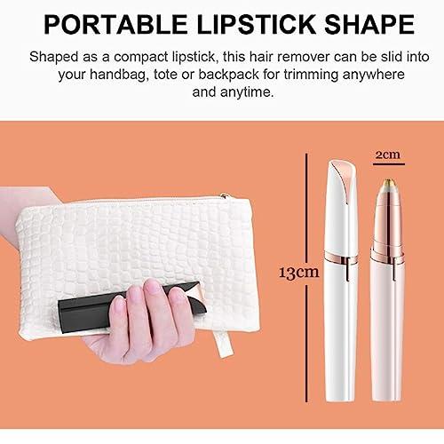 TLISMI TLISMI New Flawless Eyebrow Trimmer for Women - USB Rechargeable Portable Electric Face Epilator with Built-in LED Light Painless Eyebrow Shaver for Eyebrows, Chin, Neck, Upper Lips & Face (White)