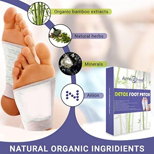 AMAZHEAL AMAZHEAL Premium Detox Foot Pad, Cleansing Toxin Remover Foot Patches, Organic Patch, For Men & Women (1 BOX = 30 Patches For 15 Days)