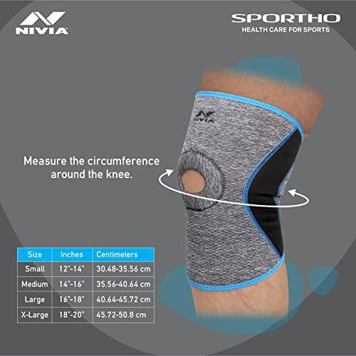 Nivia Nivia Orthopedic Knee Support With Patella Hole ( Slip In, Small, Grey)