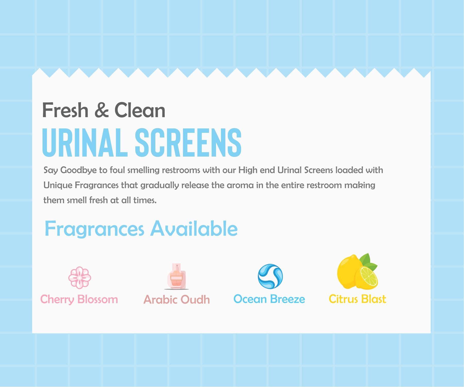 FresHex FresHex Fragrant Urinal Screen Hexapack with 3 Pieces of Arabic Oudh and 3 pieces of Ocean Breeze