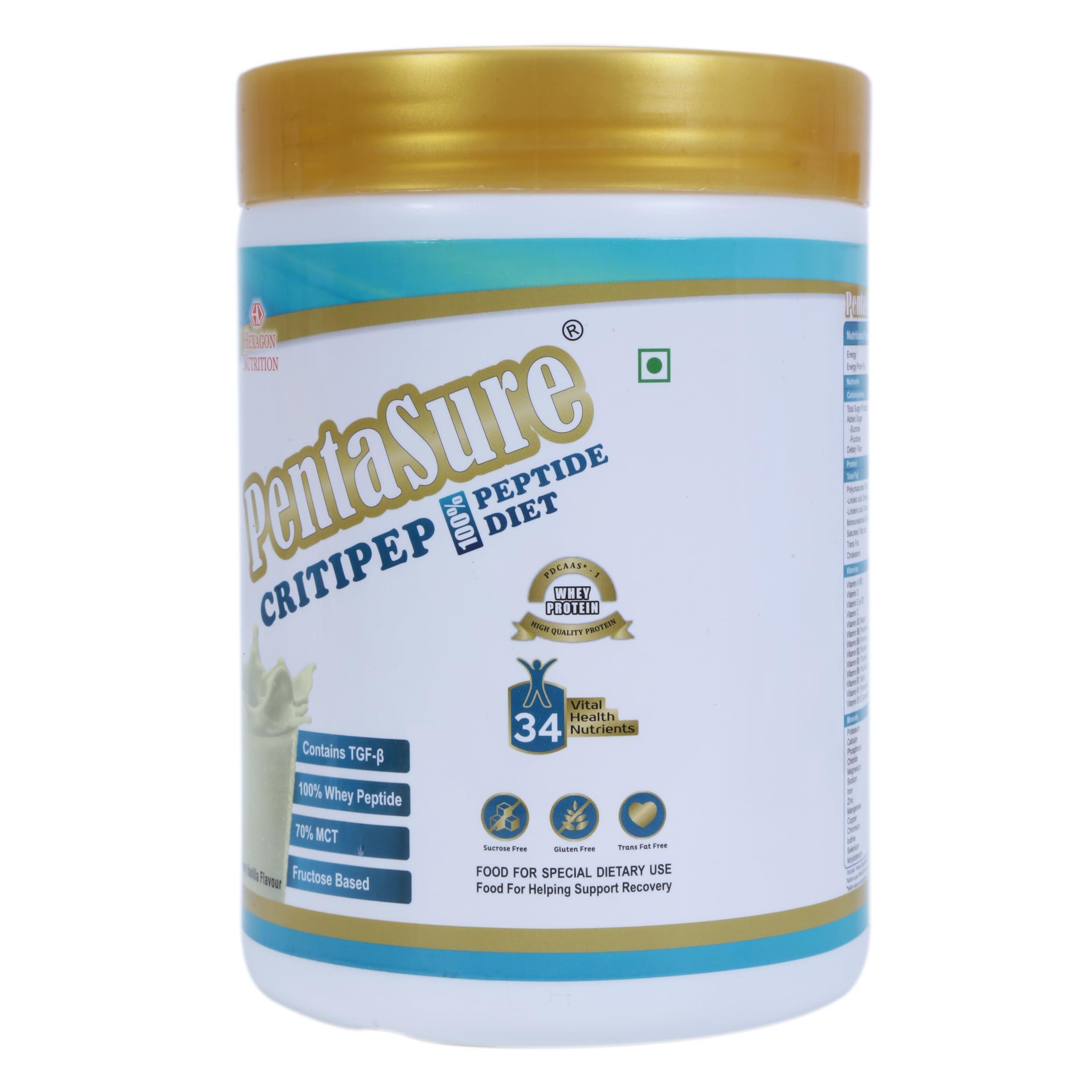 Pentasure PENTASURE CRITIPEP Peptide Diet - Creamy Vanilla Flavour 400 grams