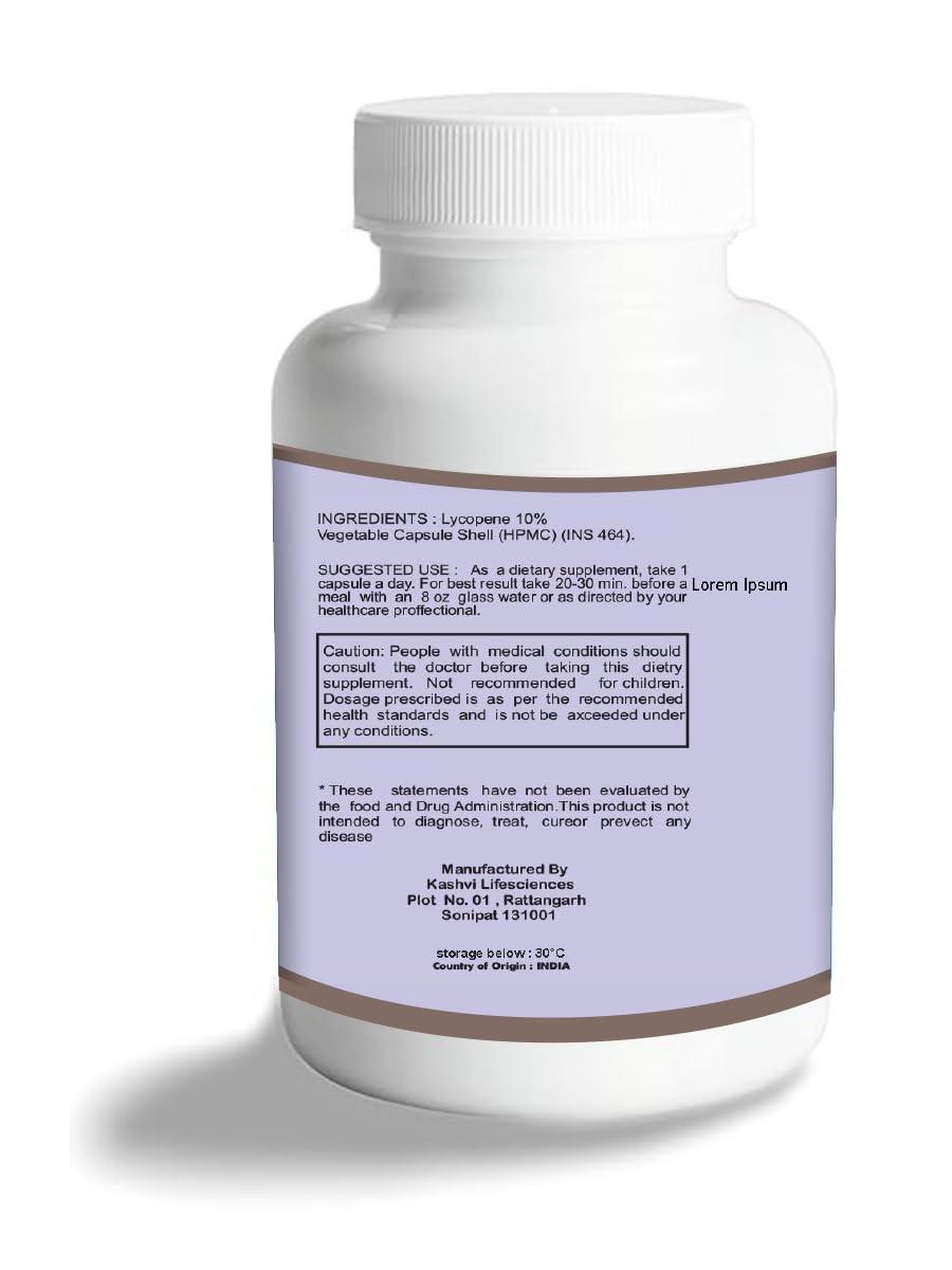 KNJ KNJ Lycopene 30000 mcg With Grape seed, Spirulina, Citrus Bioflavonoids, Vitamin C, And Super Foods To Promote No Sugar, No Gluten, Organic Antioxidant Support | 60 Capsules Each Packet | Pack Of 1