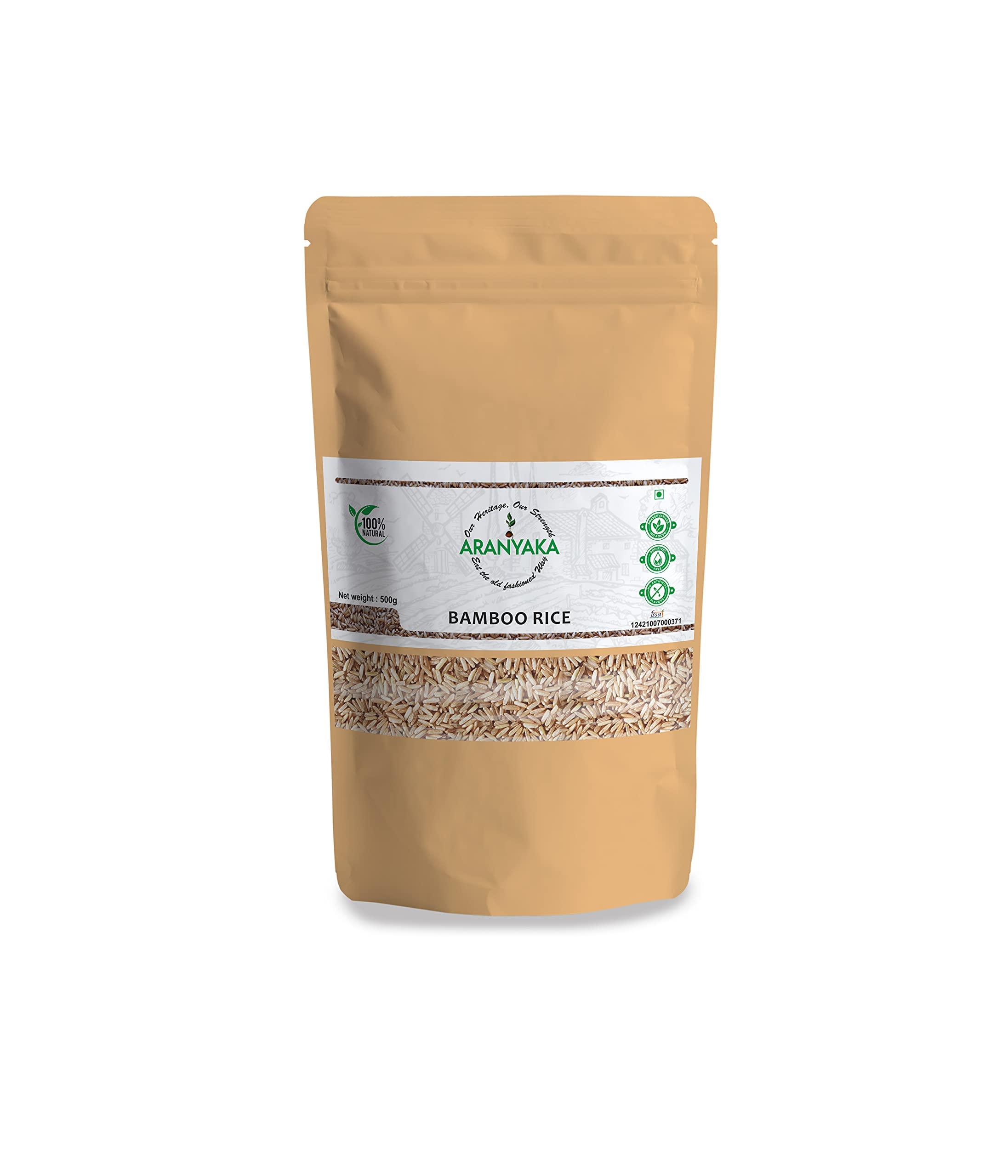 Aranyaka Aranyaka Kerala Wayanadan Forest Wild Bamboo Rice (500g) | Mulayari | Small Grain, Raw | Unpolished 0.5 Kg [From the forests of Kerala] 500g in Total
