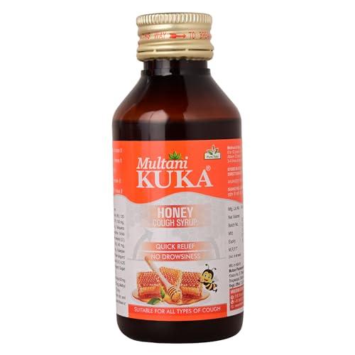 Multani Multani Kuka Honey Cough Syrup | Get Ayurvedic Relief from Throat Issue, Chest Congestion, All Types Of cough & Cold | Goodness Of Tulsi, Pippali, Satpudina & Other Herbs | 100 Ml
