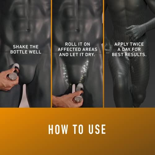 SVISH ON THE GO Svish On The Go Anti-Chafing Roll On for Men, 50ml (Pack of 2) with Cedarwood Oil, Neem & Tumeric, Reduces Inner Thigh Rashes, Odour & Irritation in Intimate Areas, Skin Friendly PH Balanced