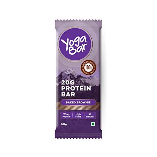 Yogabar Yogabar Protein Bar Baked brownie Box - 6 x 60 g (Box of 6 bars) and Snack Bar Variety Pack - 10 * 38 g (Box of 10 bars)
