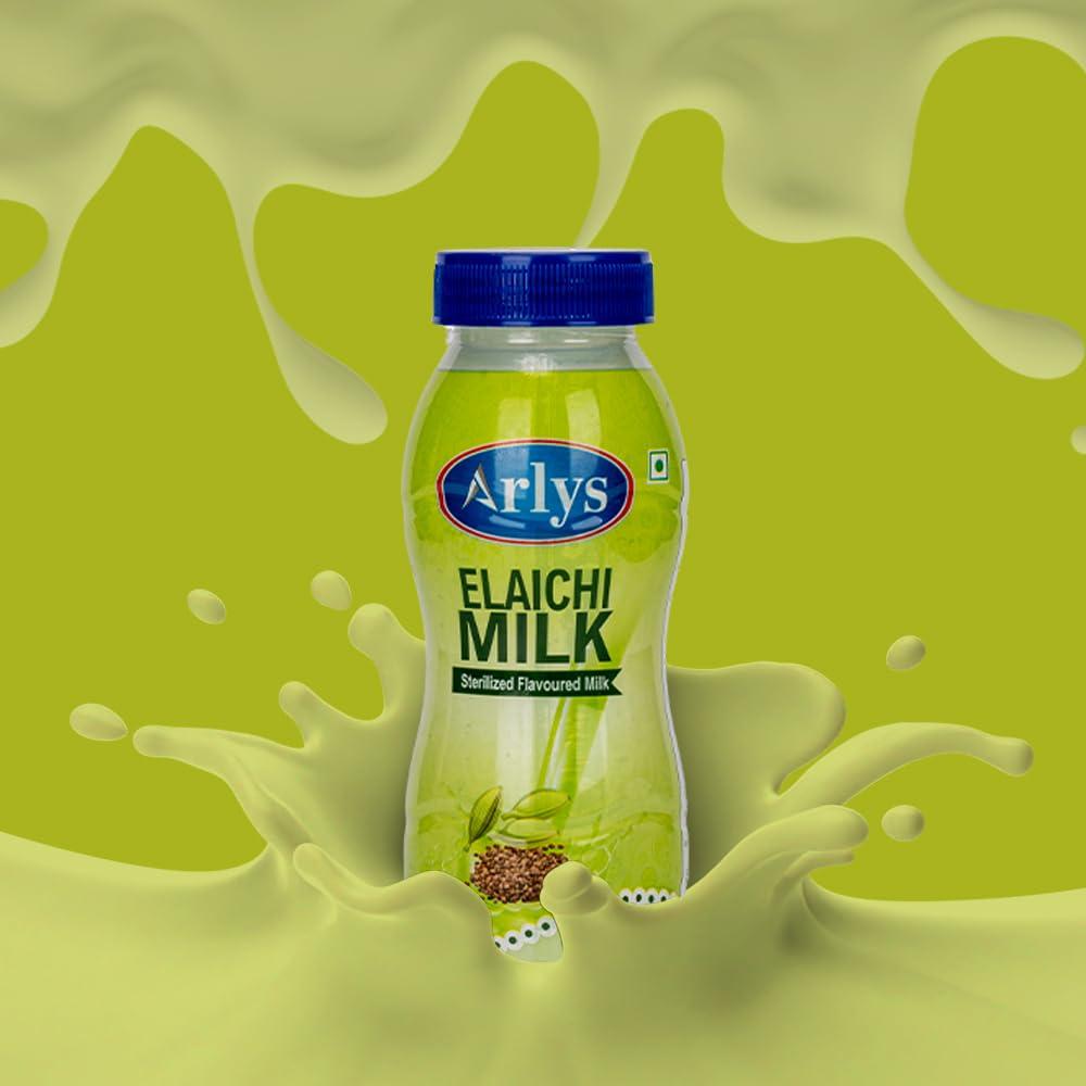 Arlys ARLYS Elaichi Flavoured Milk | Feel Real Elaichi MilkShake 150 ml | Pack of 3 Bottle