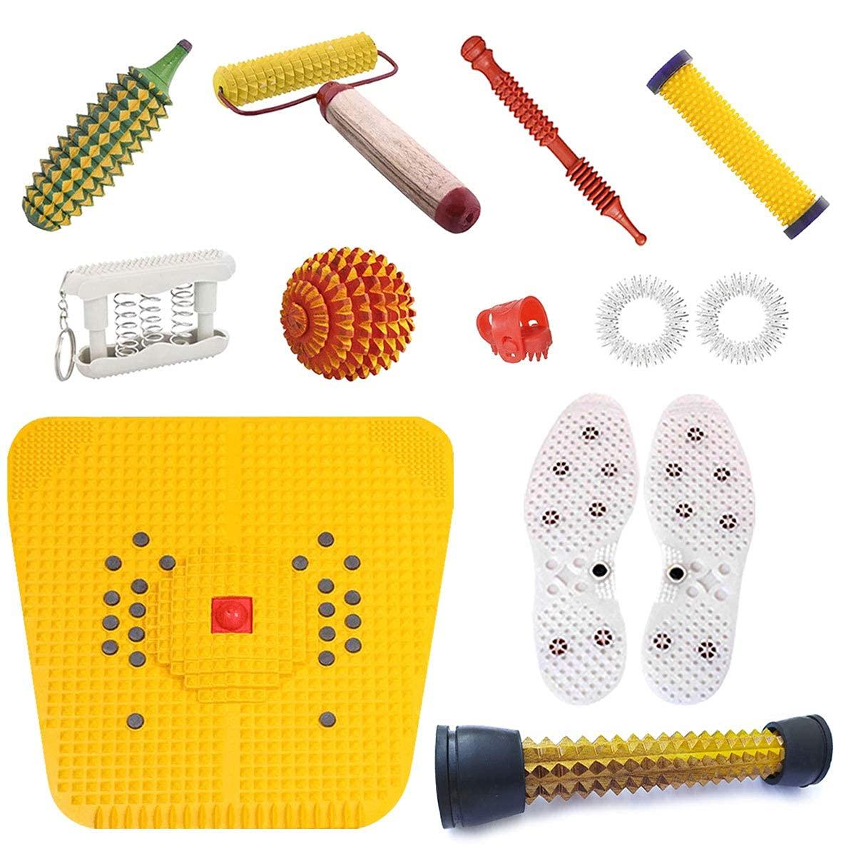 ACUPRO HEALTH CARE SYSTEM Acupro Health Care System_Acs Energy Ball,Mini Roller,Acu Magnetic Foot Mat-Pyramidal, Acupressure Jimmy,Pocket Exerciser,2 Sujok Rings,Hand Roll-Soft + Karela,Shoe Sole Thumb Jimmy Foot Roller