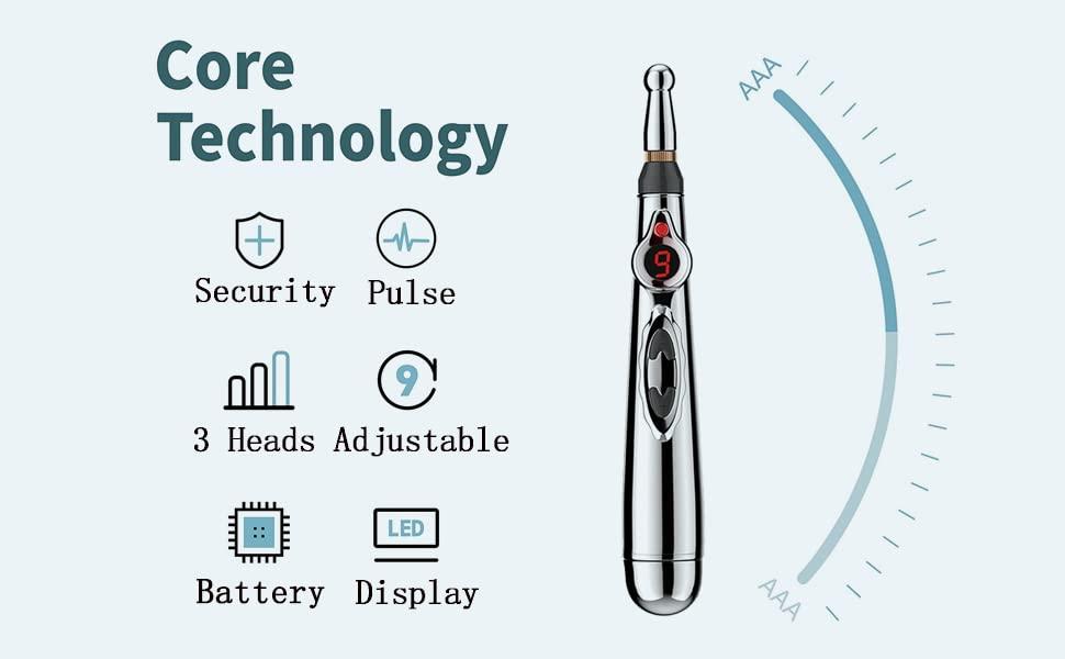 GDT Acupuncture Pen Electronic Pain Relief Therapy, Meridian Energy Massager Pen Self Massage Tools Muscle Healing
