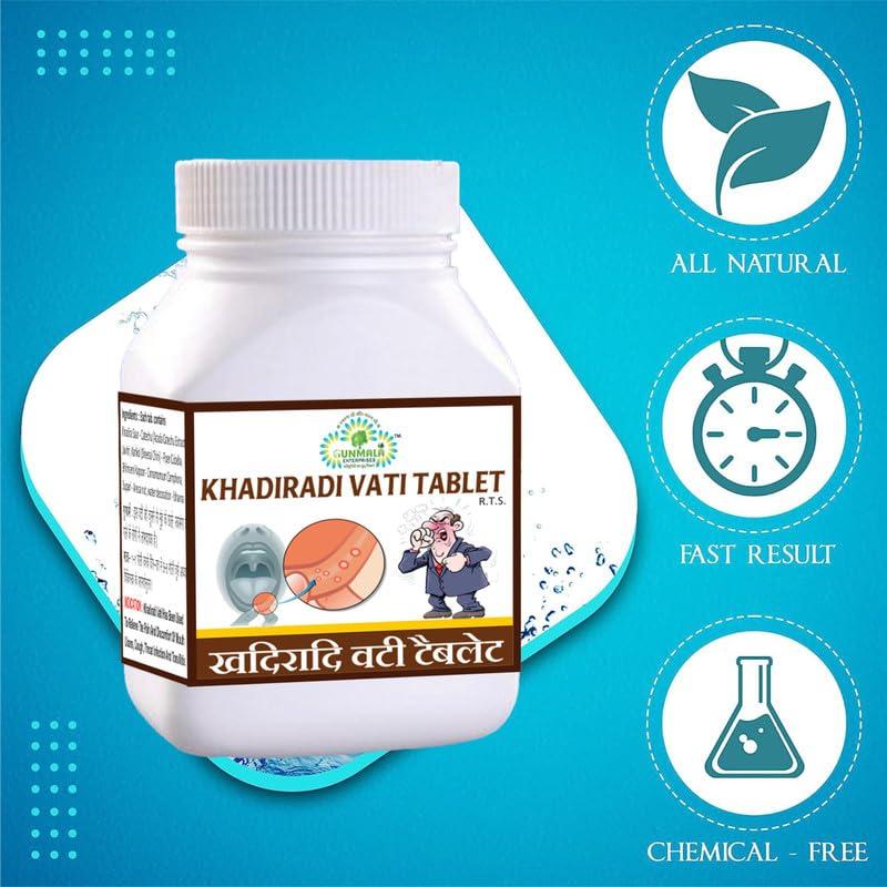 GUNMALA ENTERPRISES Khadiradi Vati Tablet - 60 Tab. Pack Of 4