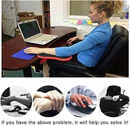 SHOPECOM SHOPECOM Arm Rest Pad, Arm Wrist Rests Hand Shoulder Protect Adjustable arm Support with Rotating arm Support Chair Extender for Home Office Desk Mouse Pads (black Pack of 1)