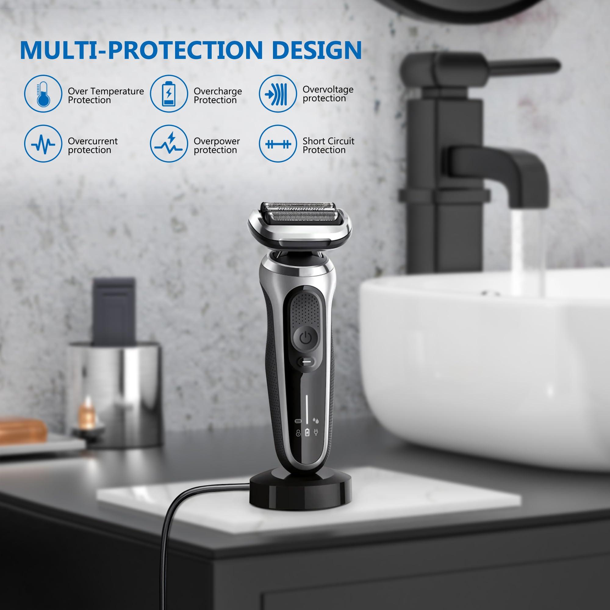 FNKTQL FNKTQL 12V Charger for Braun Shaver 9 8 7 6 5 3 1 XT5 Series, Power Cord for Braun S3 S6 S7 S8 S5 S9 S1 Electric Razor 3040s 340s 9385cc 370 720 760cc 790cc 720s-4 7865cc 9090cc 9330s 5018s (5Ft)