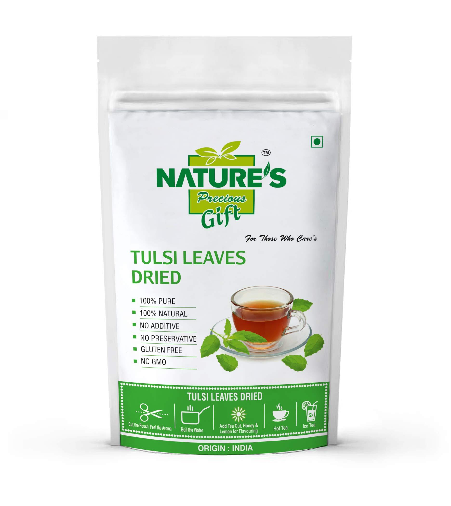 NATURE'S GIFT - FOR THOSE WHO CARE'S NATURE'S GIFT - FOR THOSE WHO CARE'S Tulsi Leaves Dried | Tulsi Tea | Holy Basil - 100 GM