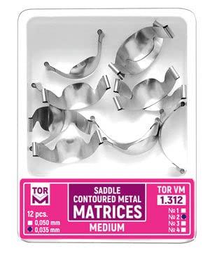 SUPERENDO SuperEndo Russia Tor Vm Saddle Contoured Metal Matrices - Refills (Large) (12pcs) No 1.313