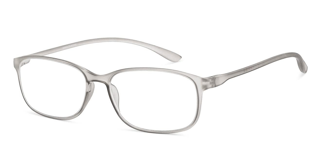 LENSKART PLUS Lenskart READERS | Grey Rectangular Full Rim Reading Eyeglasses | For Men & Women | For 1.5 Power | LR E13698