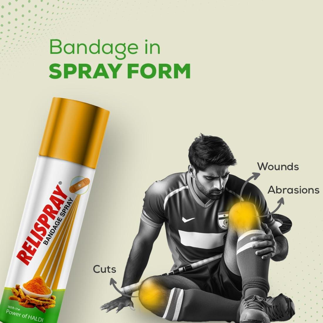 Relispray RELISPRAY Cramp Pain Relief Spray & Bandage Spray | Ayurvedic Spray | 36g Combo of 2