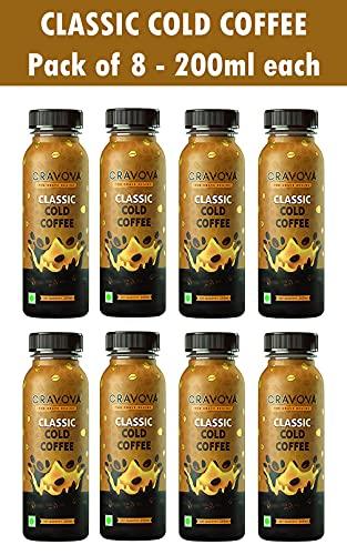 CRAVOVA - THE CRAVE BEGINS CRAVOVA | THE CRAVE BEGINS Classic Cold Coffee | 200 ml Bottel (Pack of 8)