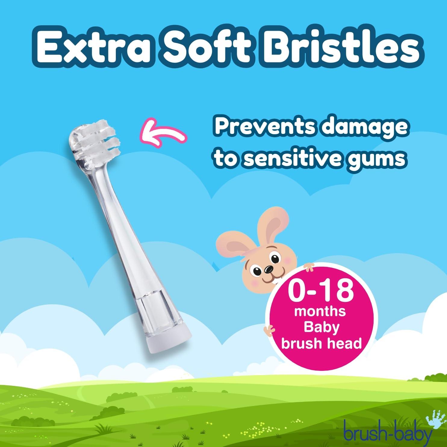 Brush-Baby Brush Baby BabySonic Replacement Heads - Pack of 2 (Ages 0-18 Months)